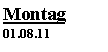 Textfeld: Montag01.08.11